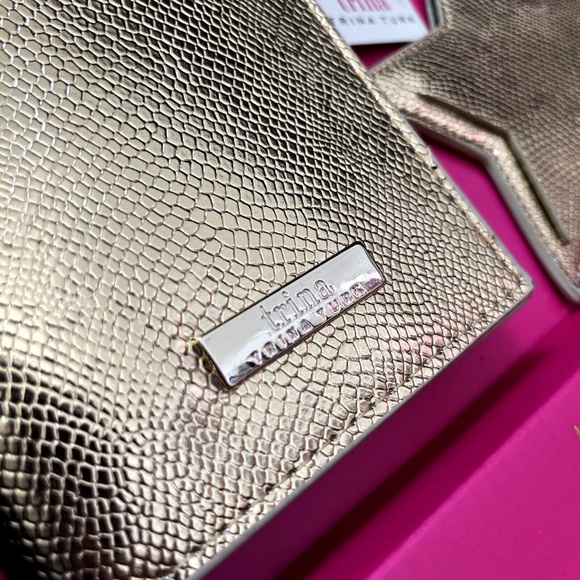 Trina Turk 2-Box Gift Set • Metallic Gold + Silver Passport & Luggage Tag NWT - Picture 5 of 11
